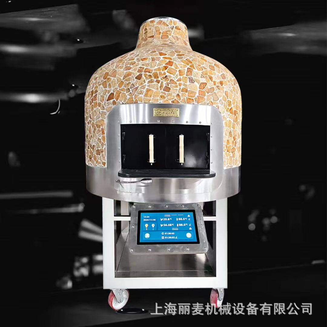 商用高温鹅卵石砖窑炉 全自动控温披萨设备餐厅专用意式披萨烤炉