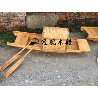 仿古乌篷船木船渔船吊顶装饰道具摆件摄影婚庆摇橹船景观户外欧式