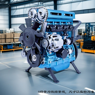 新款涡轮增压四缸发动机金属拼装模型土星文化可发动汽车迷你引擎