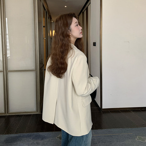 黄色高级感西装外套女2025春秋新款韩版宽松小个子通勤休闲小西服，女装西装，浙宝007A（原150A)