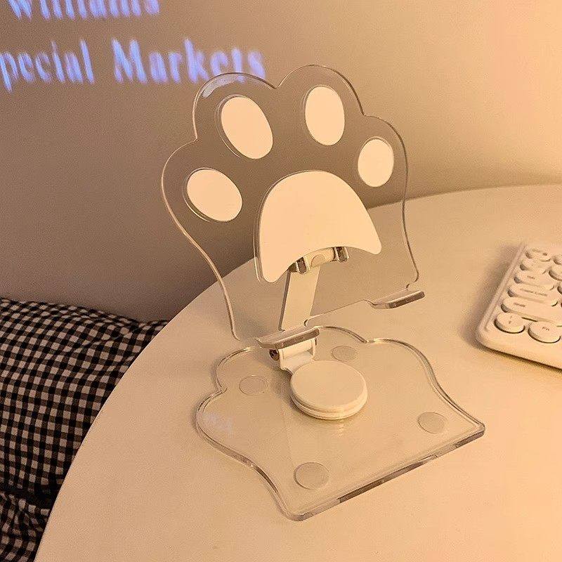 猫爪亚克力360旋转手机支架桌面ipad支架多功能通用平板支撑架便携式可折叠可调节直播支架懒人床头网课神器,3C数码配件,手机支架/手机座,淘宝优惠券,粉丝福利购,淘宝优惠卷