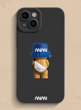 适用iPhone15手机壳苹果12泰迪熊苹果14创意13个性7/8plus新款11Pro max男se2防摔xr创意11潮牌女6splus