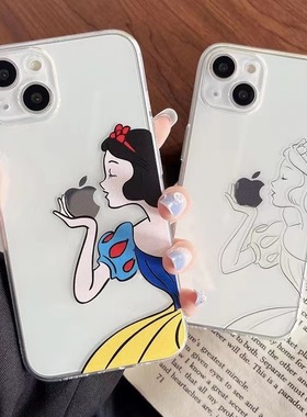 白雪公主适用iPhone苹果15promax手机壳11/12mini/13/14/15软硅胶iphone7/8plus/14/6s防摔xr/xs/xsmax保护壳