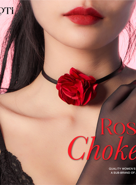 AMOTi布玫瑰花通用造型颈链