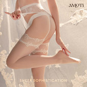 连体吊带 AMOTi 恋 心灵感触 极光8D爱心刺绣高腰吊带丝袜 缇