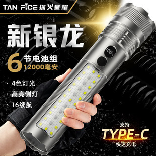 菲尼克斯官网2026新款强光户外超亮手电筒家用便携充电远射高流明