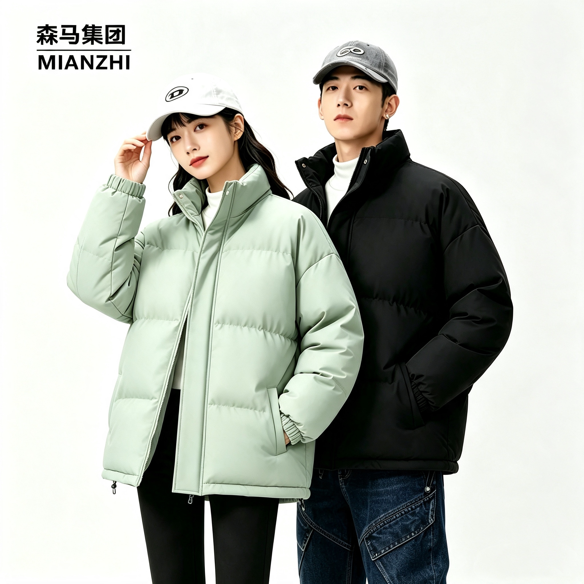 冬季新款棉致男女同款棉衣外套休闲潮流情侣款棉服加厚棉袄保暖
