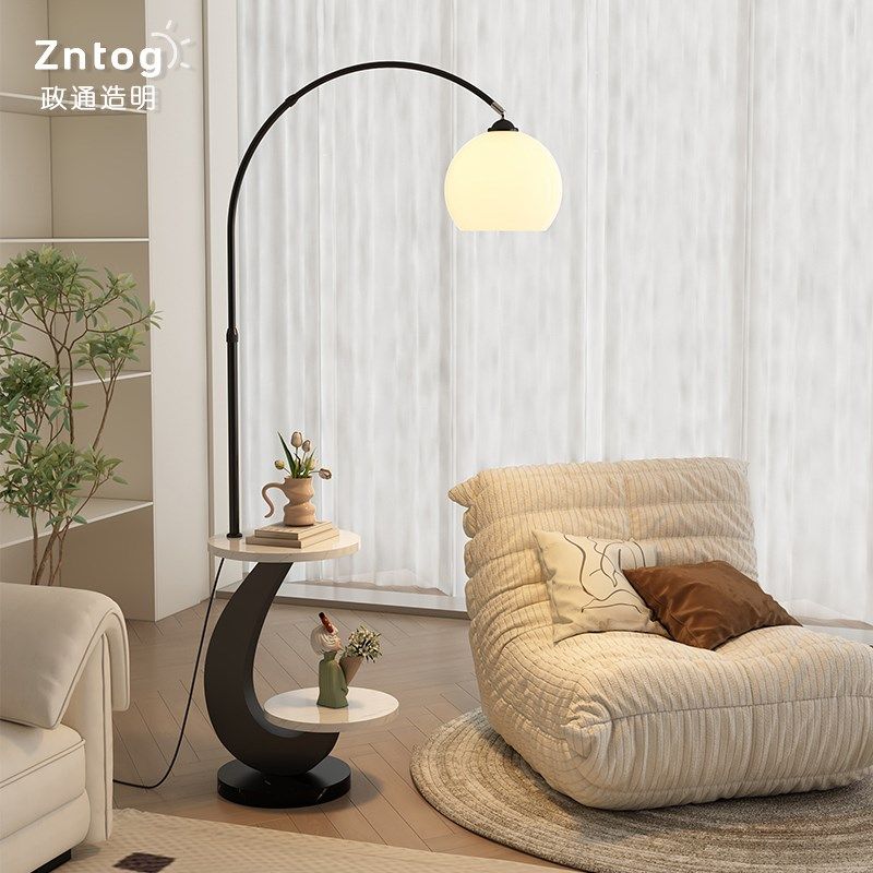 钓鱼灯落地灯客厅沙发旁边卧室氛围高级轻奢现代复古中古立式灯具,家装灯饰光源,置物功能落地灯,淘宝优惠券,粉丝福利购,淘宝优惠卷