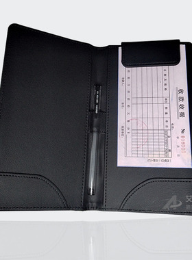 高档皮革收银夹结帐夹收银本买单夹酒水单夹点单夹结帐本票据单夹