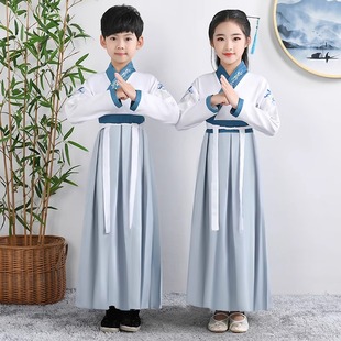 出租儿童汉服演出服男童女童超仙古装小学生运动会开幕式服装租赁