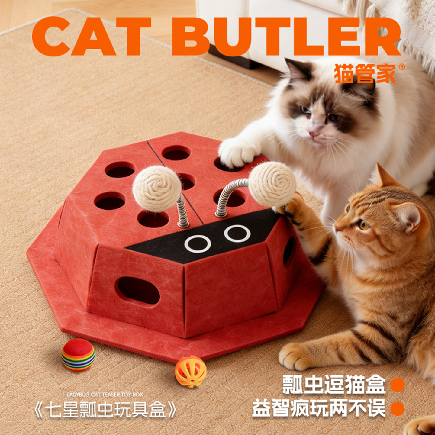 猫咪益智迷宫毛毡盒自嗨解闷