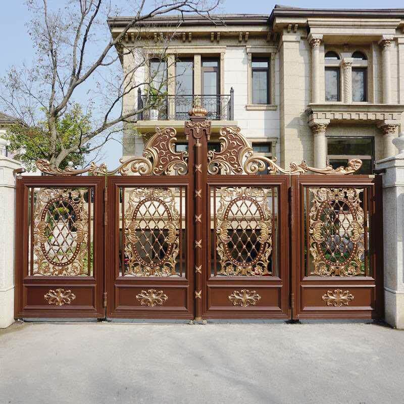 新品庭合大双 i铝院金别墅大门铝艺大门门开门平开门品