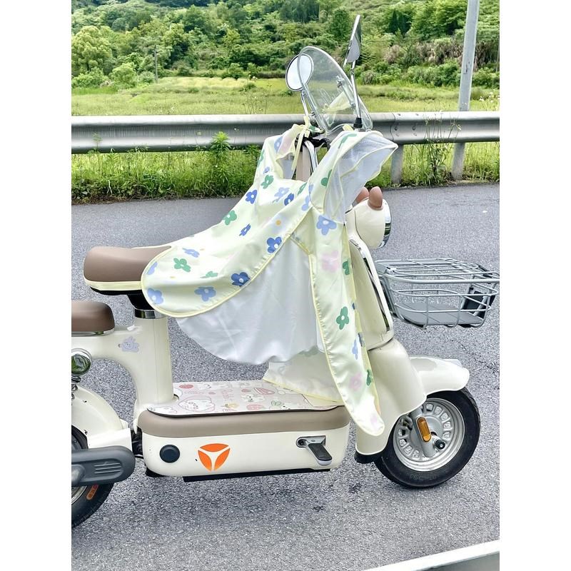 夏季电动车挡风被夏款遮阳防晒一体防水薄款四季通V用高颜值挡风