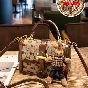 2023新款 女包高级质感小众洋气女包复古百搭小方包手提单肩斜挎包