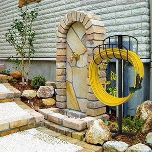 Z花园存储 室外水管挂钩花园软管支架可拆卸金属软管支架挂架立式