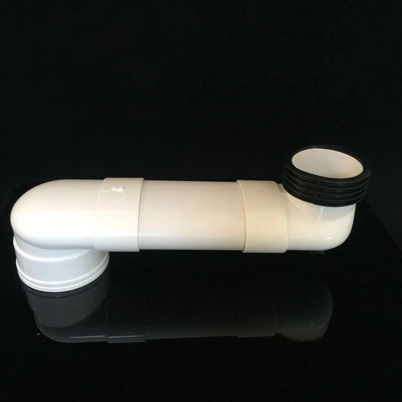 抽水马桶移位器 扁管加长可调节  坐便器下水管道移位配件加厚