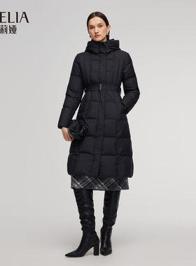 歌莉娅冬季新品长款羽绒鹅绒服（配腰带）1ENC8D190