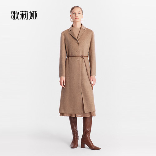 冬季大衣歌莉娅羊绒中长款外套