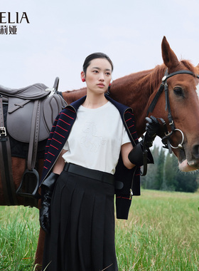 歌莉娅春季新品烫珠针织T恤1F2J0B170