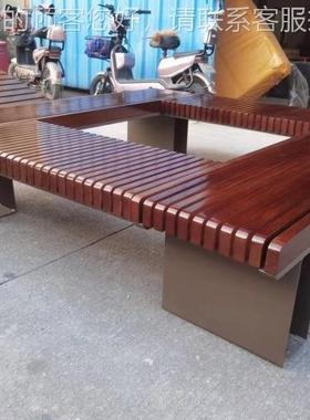 户外公园椅景园70537林休道闲椅市政街座椅小区商场防腐木长凳长