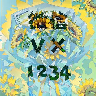 花束ai幻图光影艺术字隐藏字定制艺术头像定制文字嵌入图像幻术字