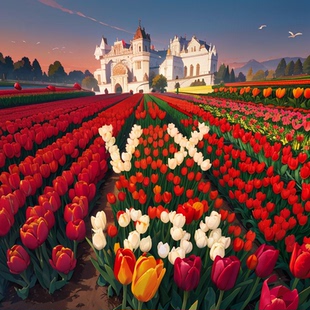 花海ai幻图光影艺术字隐藏字定制艺术头像定制文字嵌入图像幻术字