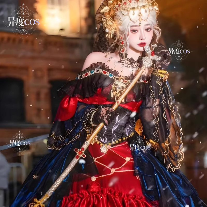 异度 红夫人虚妄cos服第五人格希望的残像cosplay游戏假发头冠鞋图片