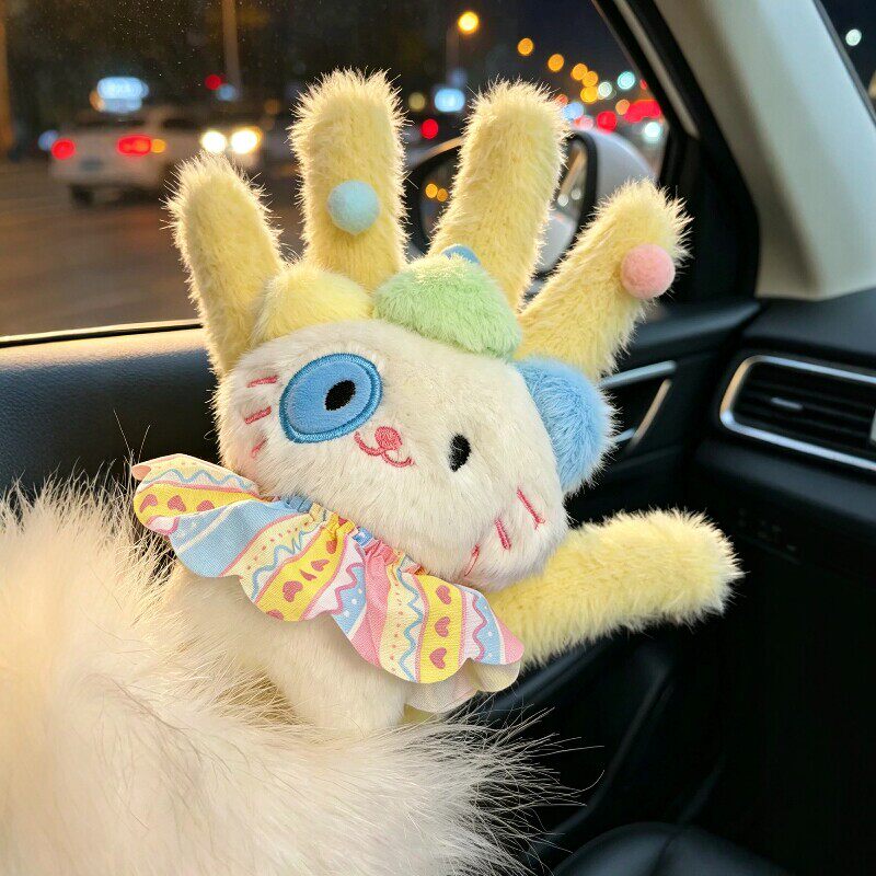 小怪毛绒手套骑行骑车加绒女生冬季保暖防寒加厚防风分指学生可爱