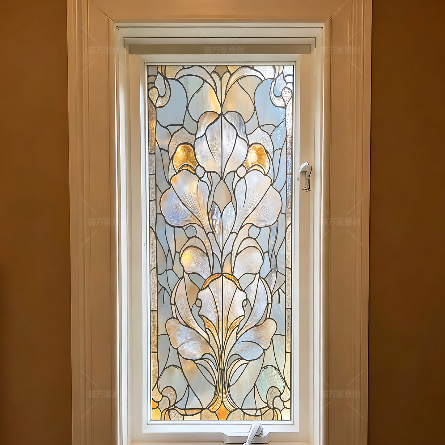 复古琉璃磨砂玻璃贴纸