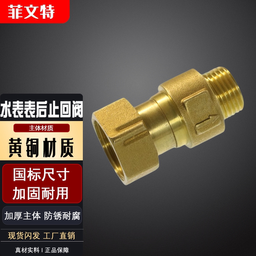 埃美柯水表后止回阀黄铜家用