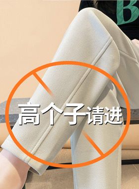 加长裤子女高个子高腰白色哈伦裤春秋款2024新款萝卜休W闲老爹175