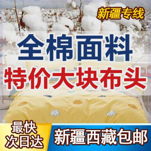 10米大块布头 新疆西藏 包邮 全棉布料加密厚实四件套纯棉面料