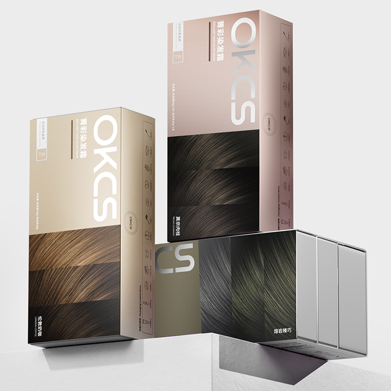 OKCS染发膏在家染发显白发色