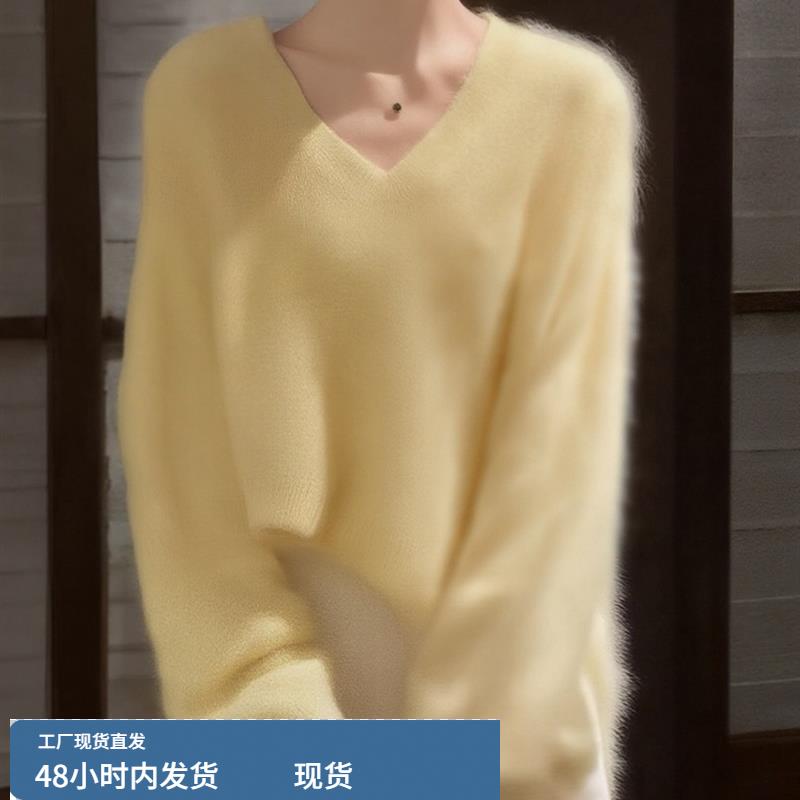 2025秋冬新款韩系洋气针织衫上衣宽松显瘦休闲百搭长袖毛衣慵懒风