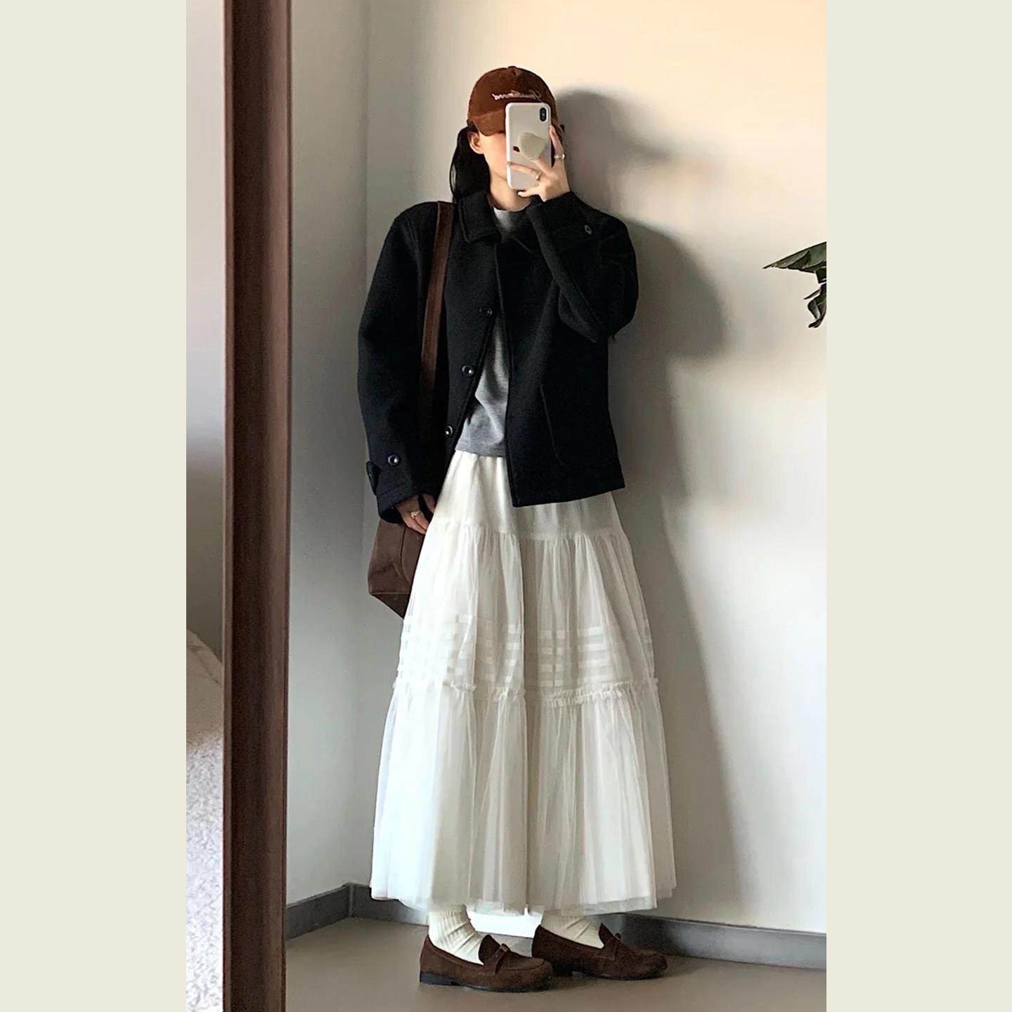 韩系赫本风黑色毛呢外套女秋冬季小个子简约气质百搭短款呢子大衣,运动/瑜伽/健身/球迷用品,广场舞套装,淘宝优惠券,粉丝福利购,淘宝优惠卷