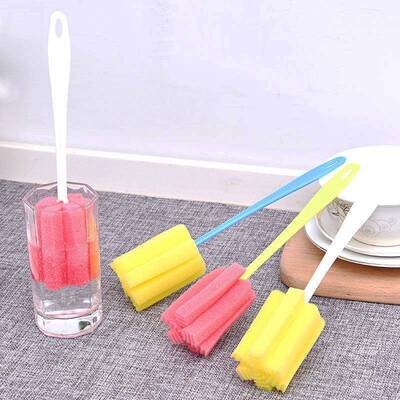 Candy-colored stain-removing cleaning sponge brush, petal-sh