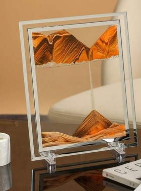 创意3D流沙画摆件艺术沙u漏客厅酒柜电视柜办公室轻奢装饰品礼物