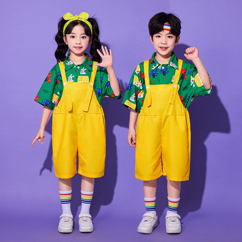 六一儿童啦啦队演出服男女小学生运动会班服啦啦操合唱团表演服装