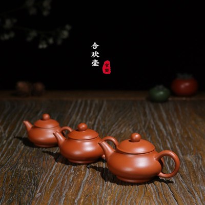 潮州小容量朱泥壶一杯小茶壶冲罐半手工壶泡茶壶可倒立断水密封好