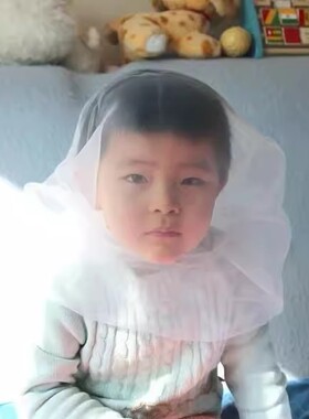 纱巾婴儿遮脸防尘冰丝出门防风沙儿童遮面度假丝巾沙滩巾防晒新生