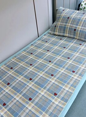 90*200cm学生宿舍防滑床盖上下铺寝室单人床盖绗缝床盖宿舍床垫