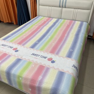 华夫格床盖四季床盖床榻榻米防滑床罩双面夹棉床铺盖卡通儿童图案
