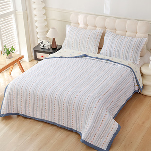 四季绗缝床盖水洗床盖三层夹棉加厚榻榻米床单床罩四季通用