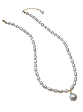 法式复古珍珠e吊坠项链女高级感淑女风气质锁骨链甜美少女心颈链