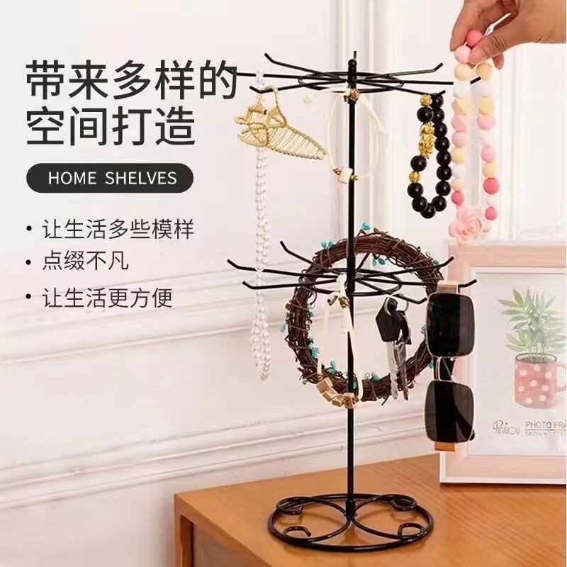 摆摊旋转架桌面小饰品挂r架唇膏钥匙扣首饰展示架耳环袜子展示架