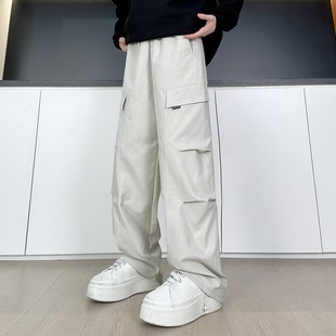 工装 子男秋冬季 美式 裤 户外登山冲锋 2024新z款 潮流宽松直筒休闲裤