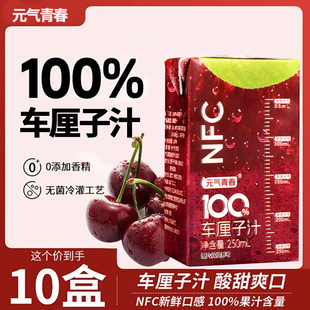 车厘子汁百分百0添加剂0蔗糖纯果汁饮料解渴250ml 10盒整箱批特价