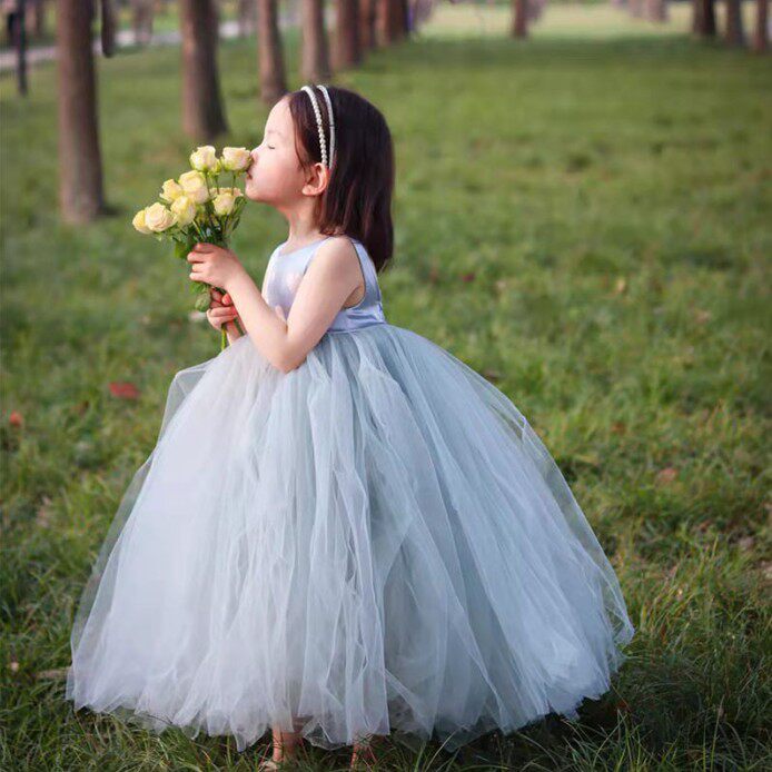 夏季公主裙女童礼服2026新款花童摄影楼女孩生日连衣裙蓬蓬裙纱裙