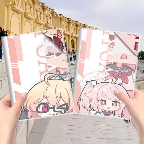 碧蓝档案胶套本男生卡通本子b5b笔记本小学生专用日记本定制封面