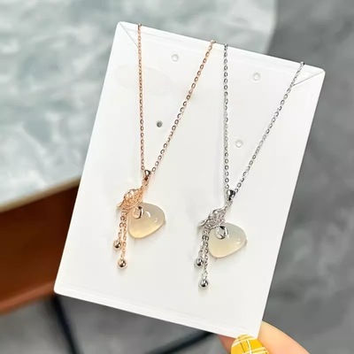 日本品质s925银玉髓福袋项链吊坠轻奢小众精致新中式女款小红书爆